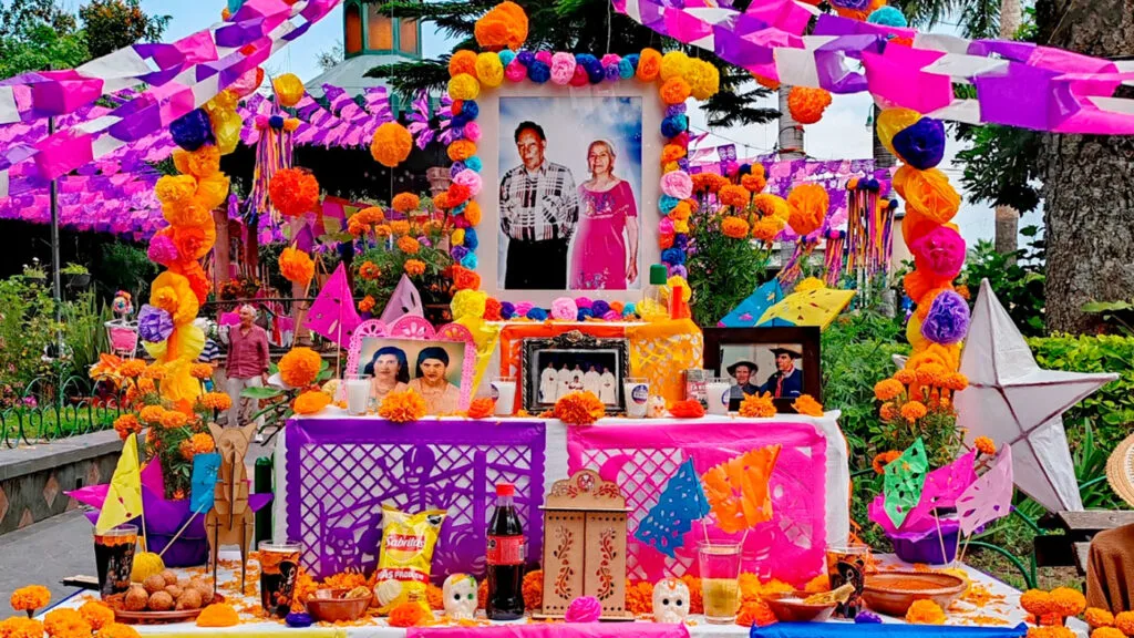Altar de día de muertos en Ajijic